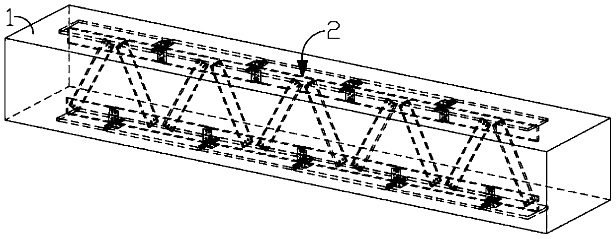 Truss type steel reinforced concrete beam with full bolted connection and construction method