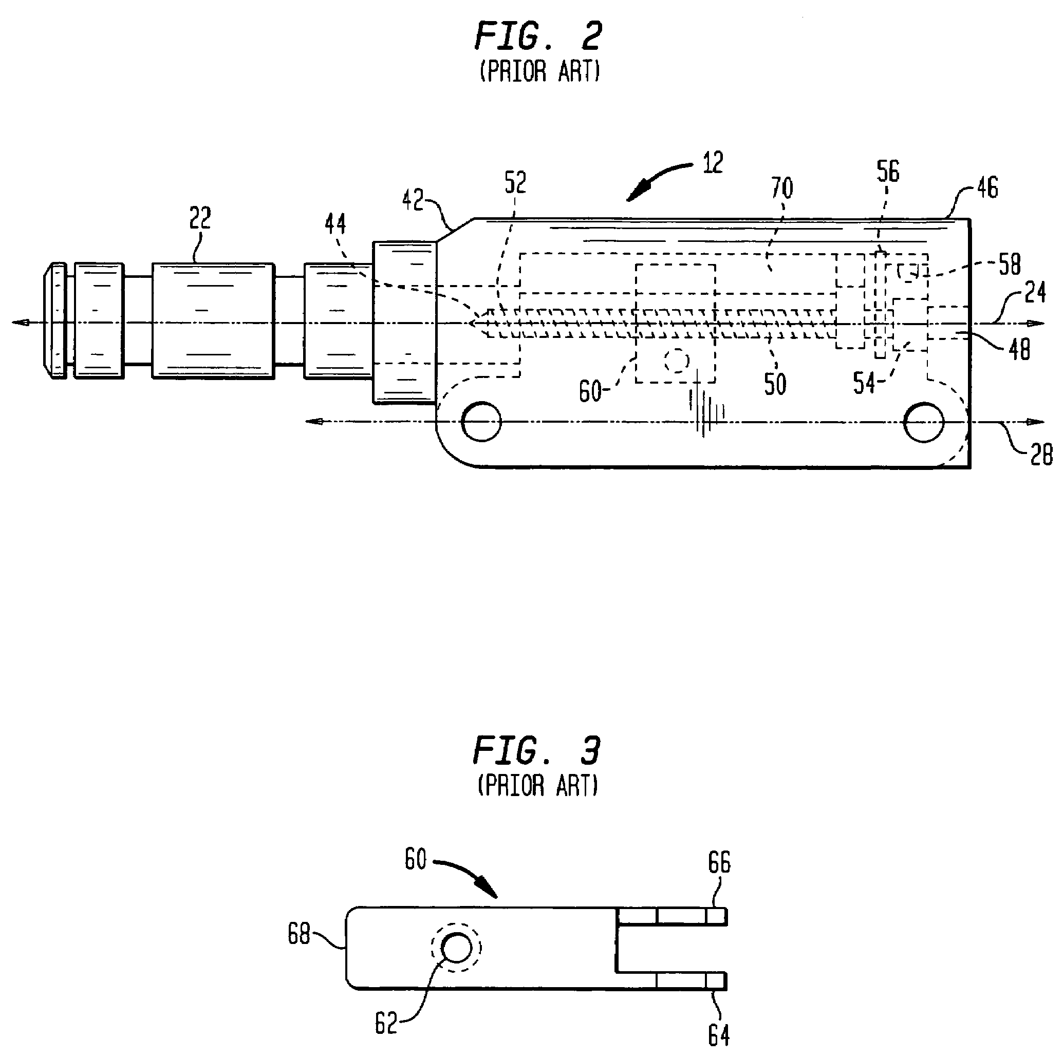 Tapered mini arm having an anti-loosening mechanism