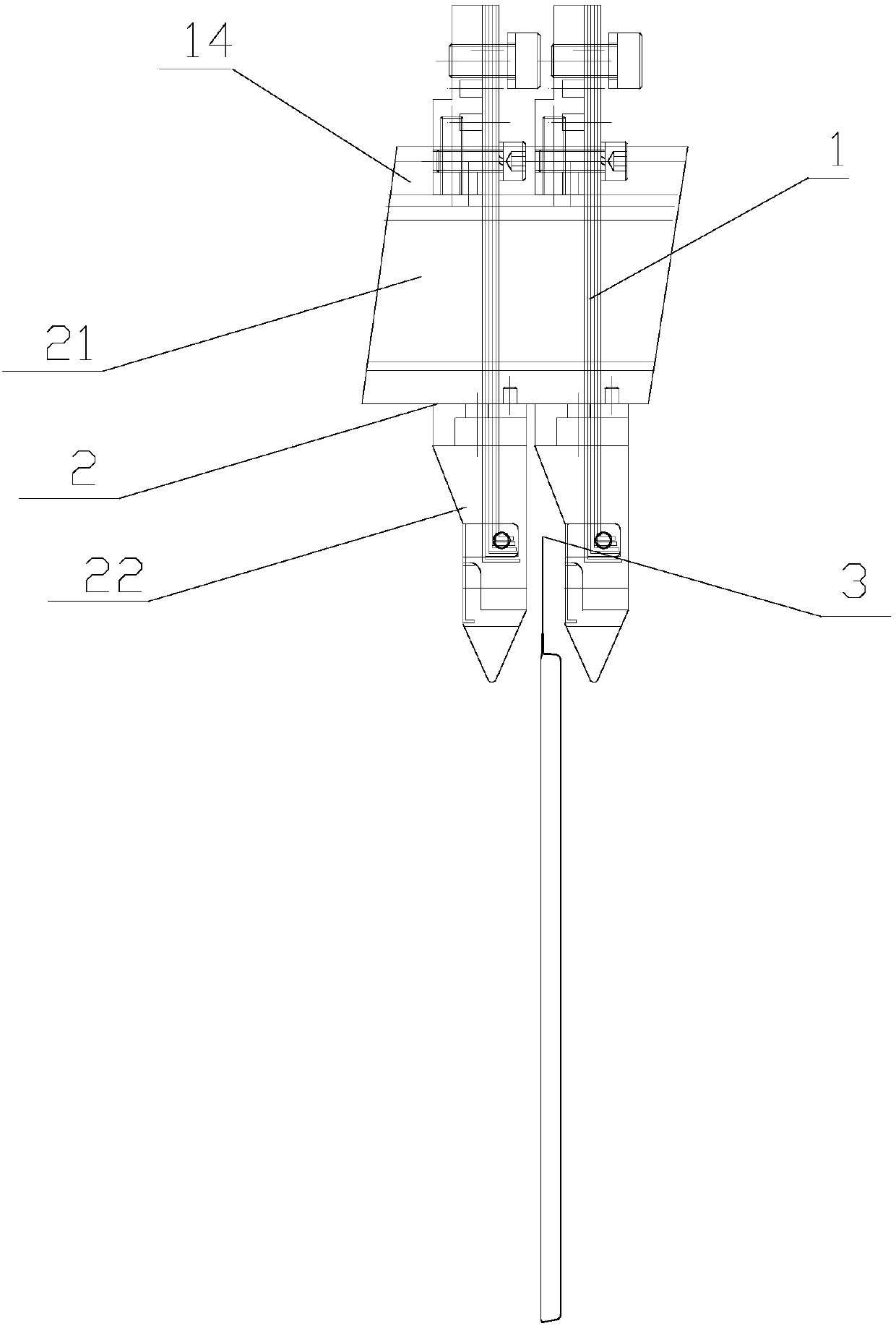 Formation clamp device for lithium ion polymer power battery