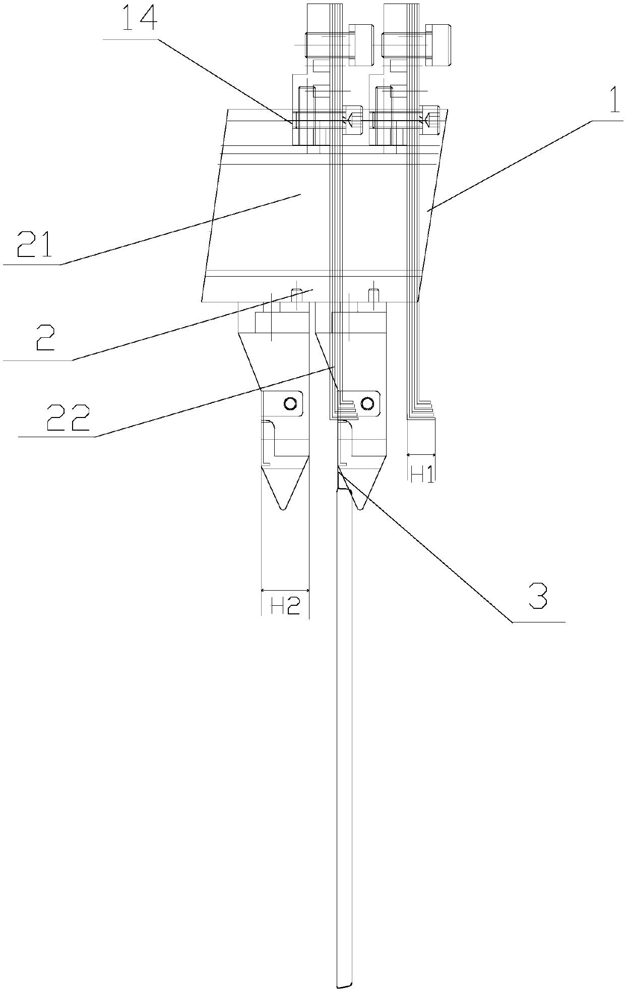 Formation clamp device for lithium ion polymer power battery