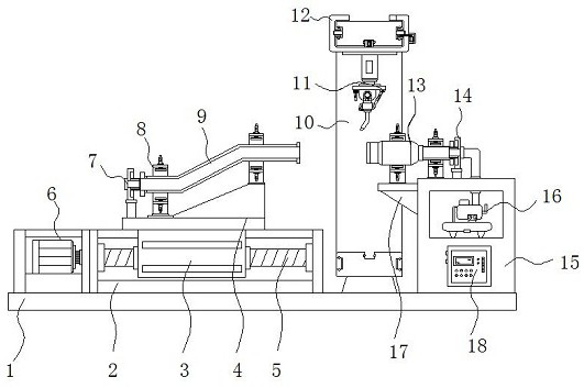 Double-section type exhaust pipe welding device capable of carrying out leakage detection on exhaust pipe