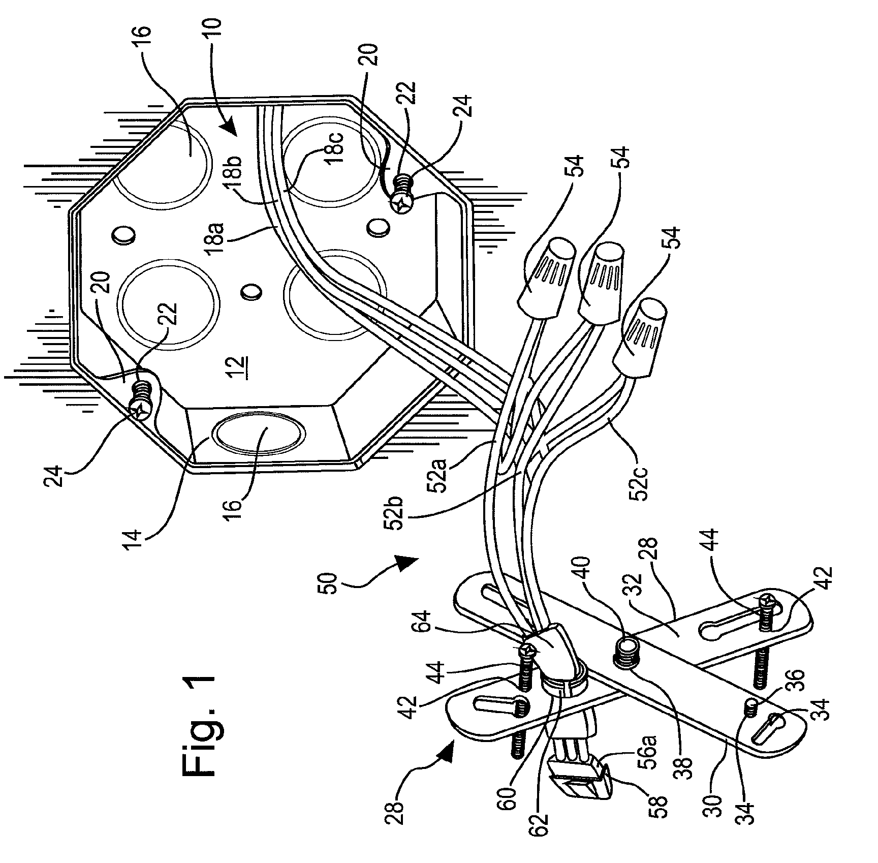 System for mounting an electrical fixture to an electrical junction box