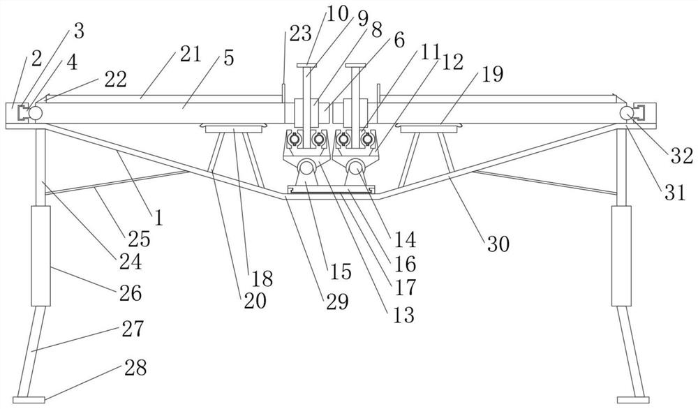 A multi-angle adjustable processing platform