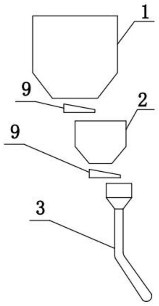 RH vacuum furnace slag surface feeding device and furnace slag modification method