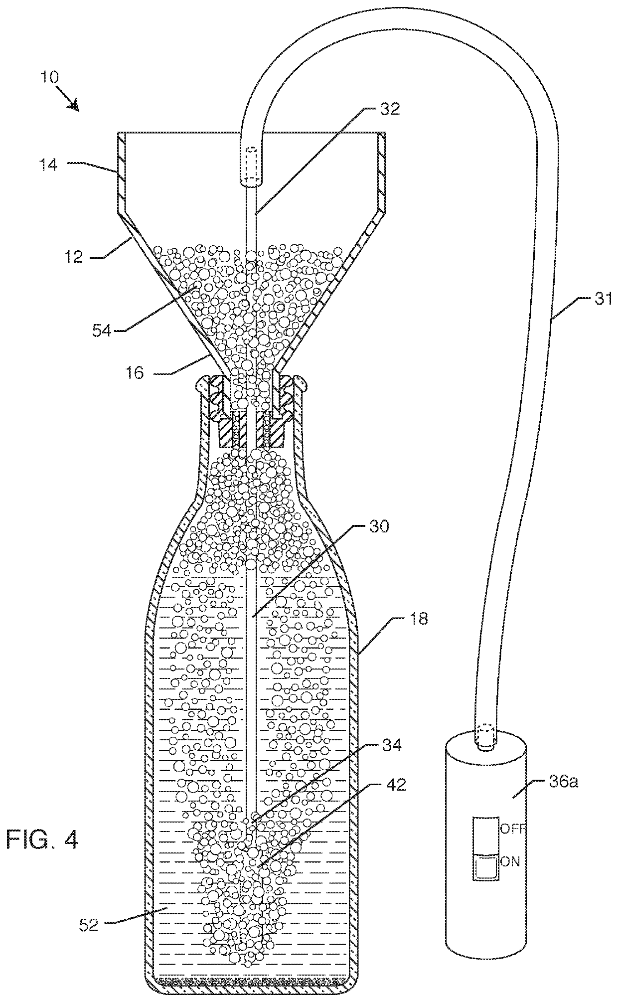 Wine bottle aerator