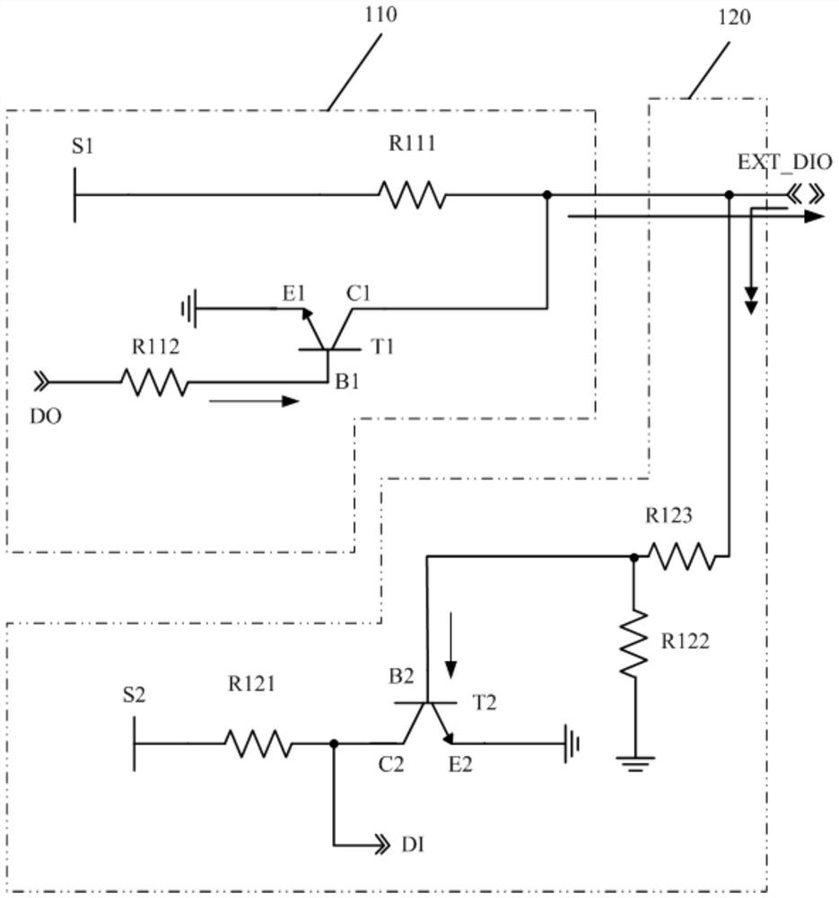 Input/output circuit, electronic device and vehicle