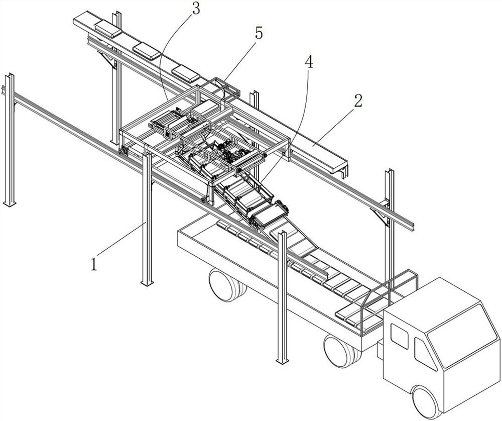 A truss-type unattended five-axis delivery robot