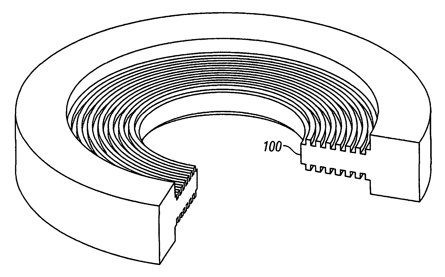 Data recording disk drive with nonplanar plate surfaces for damping out-of-plane disk vibration