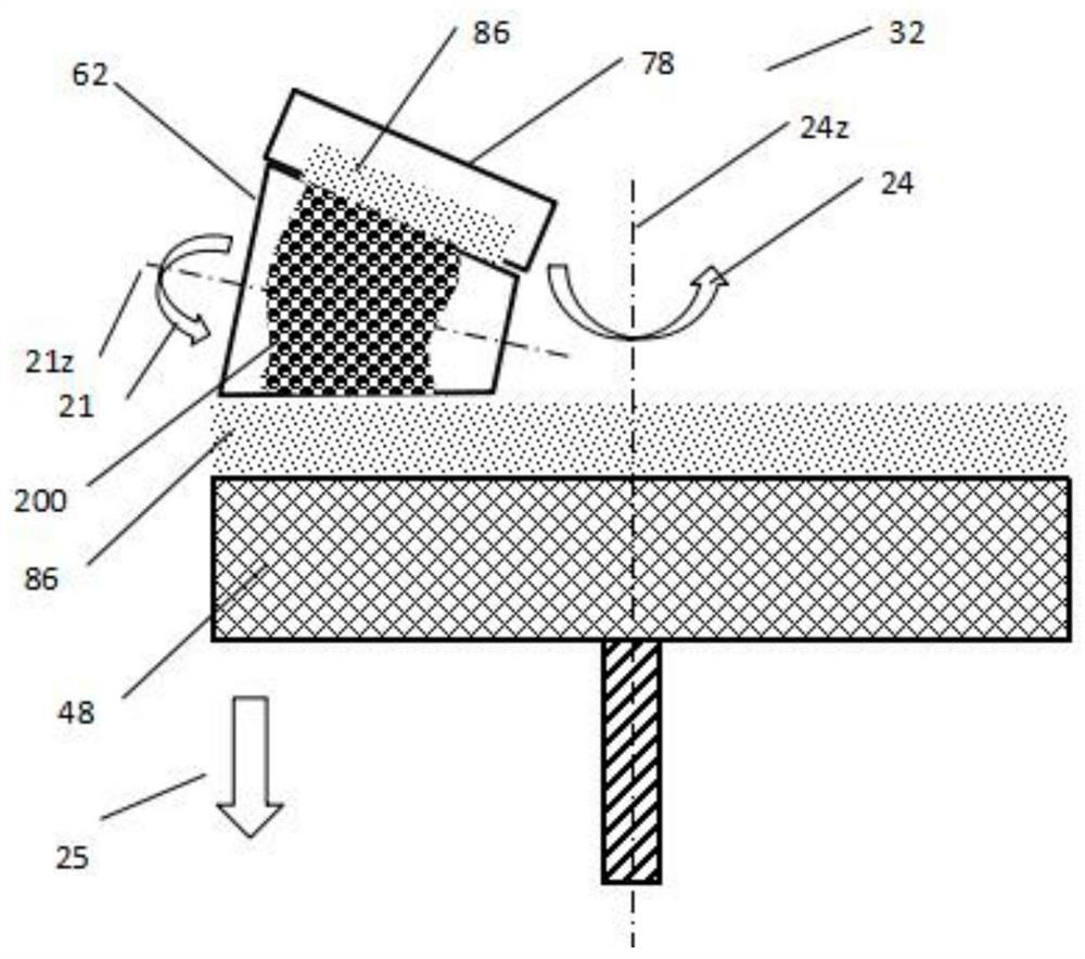 Selective material spreading device and material spreading method