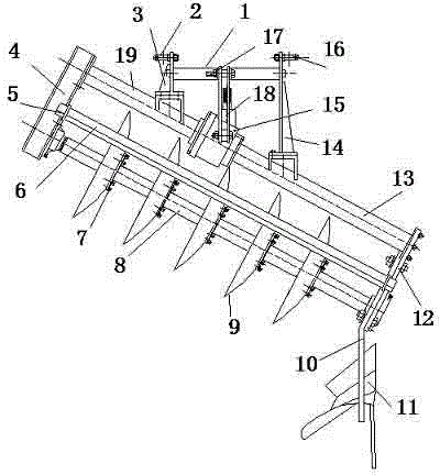 Tail-wheel-free combined left-turning driven disk plow