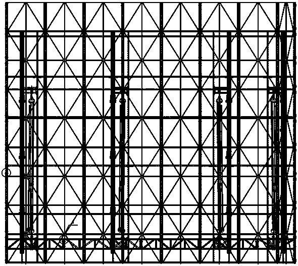 Attached type lifting scaffold