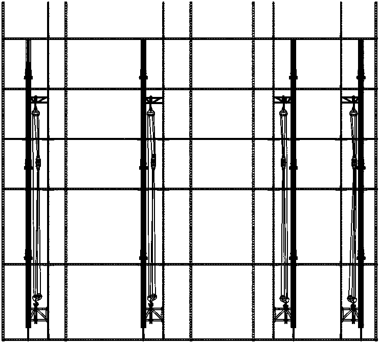 Attached type lifting scaffold