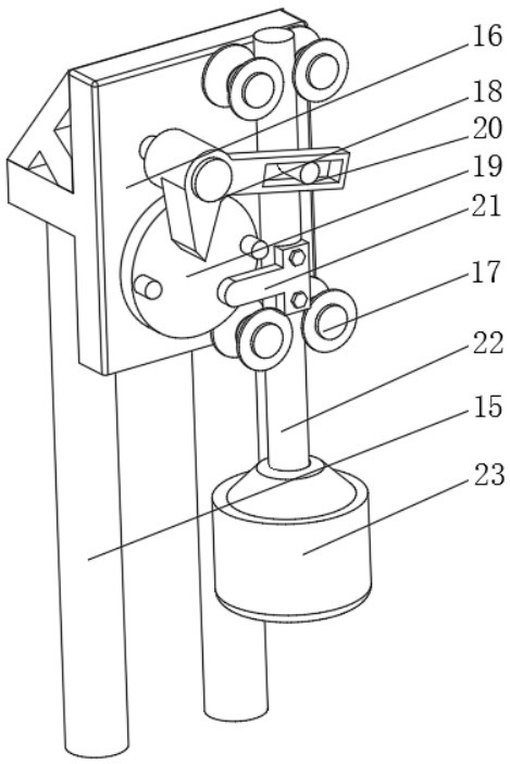 Intermittent working food pounding mechanical device