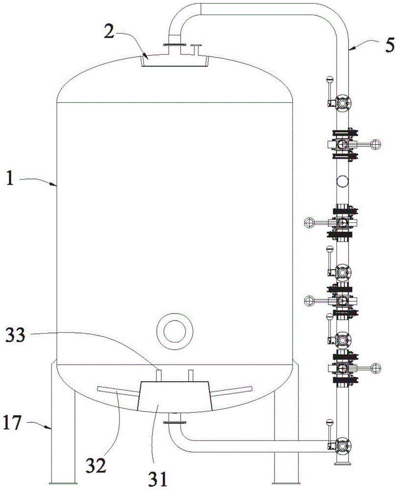 Mechanical Filter Panel Piping Connection Structure