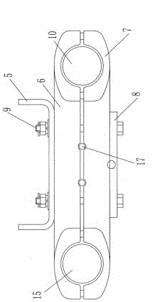 Aluminum tube wire jumper device used on double-loop transposition tower