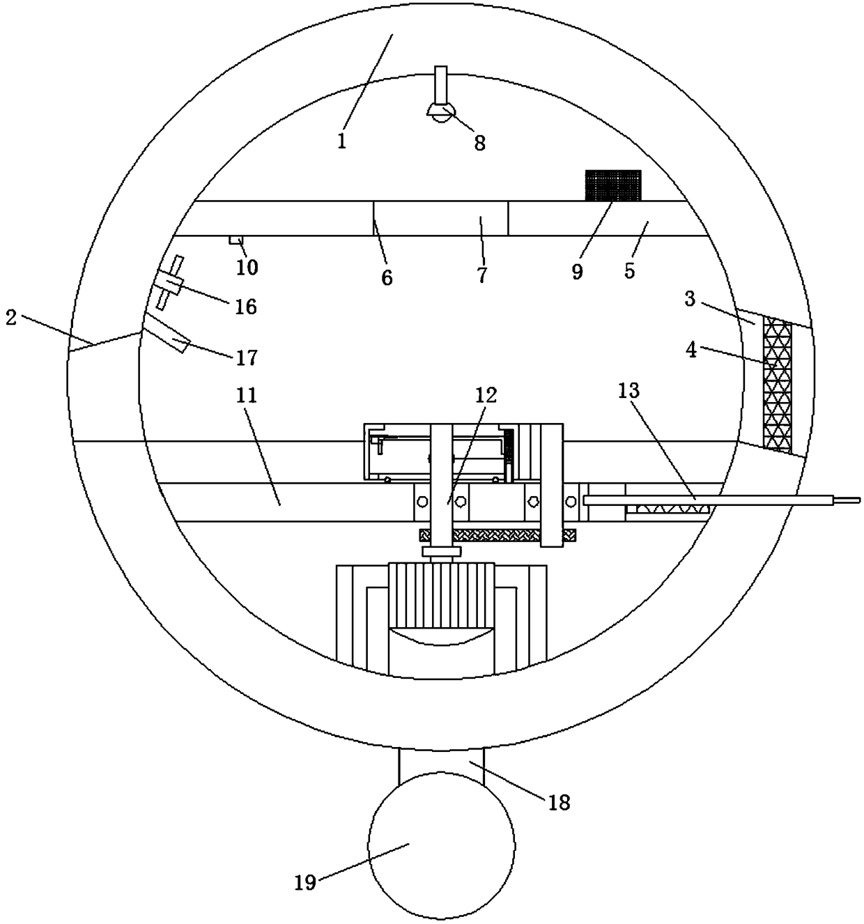 Water surface floating type in-shell bidirectional rotation spherical water strider lamp for insect killing