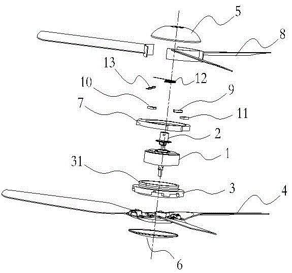 Ceiling fan with changeable fan blades