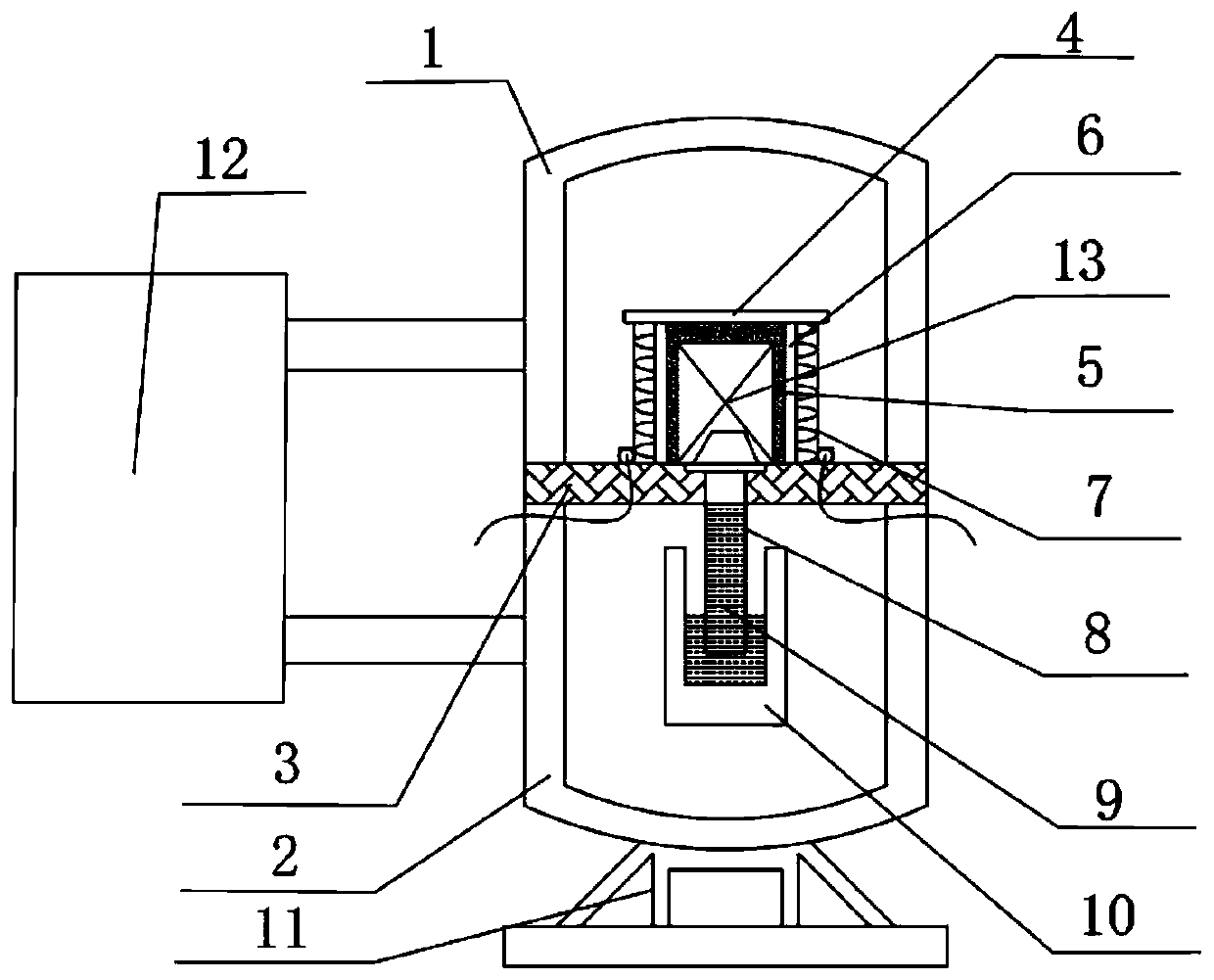 High-temperature alloy floating wall tile pressure-regulating precision casting method under action of external electromagnetic field