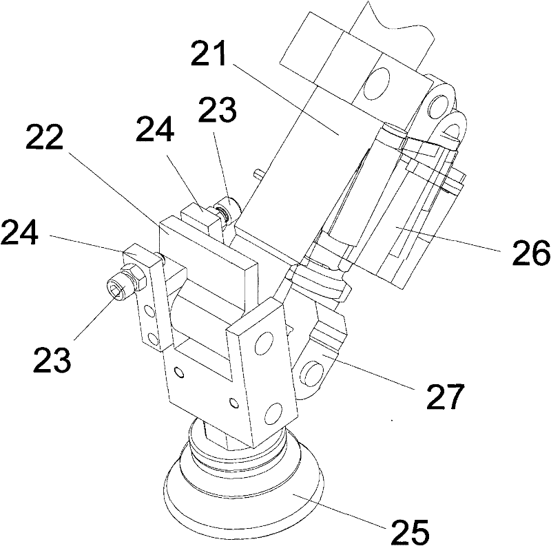 Robot sucker claw for coating automobile roof