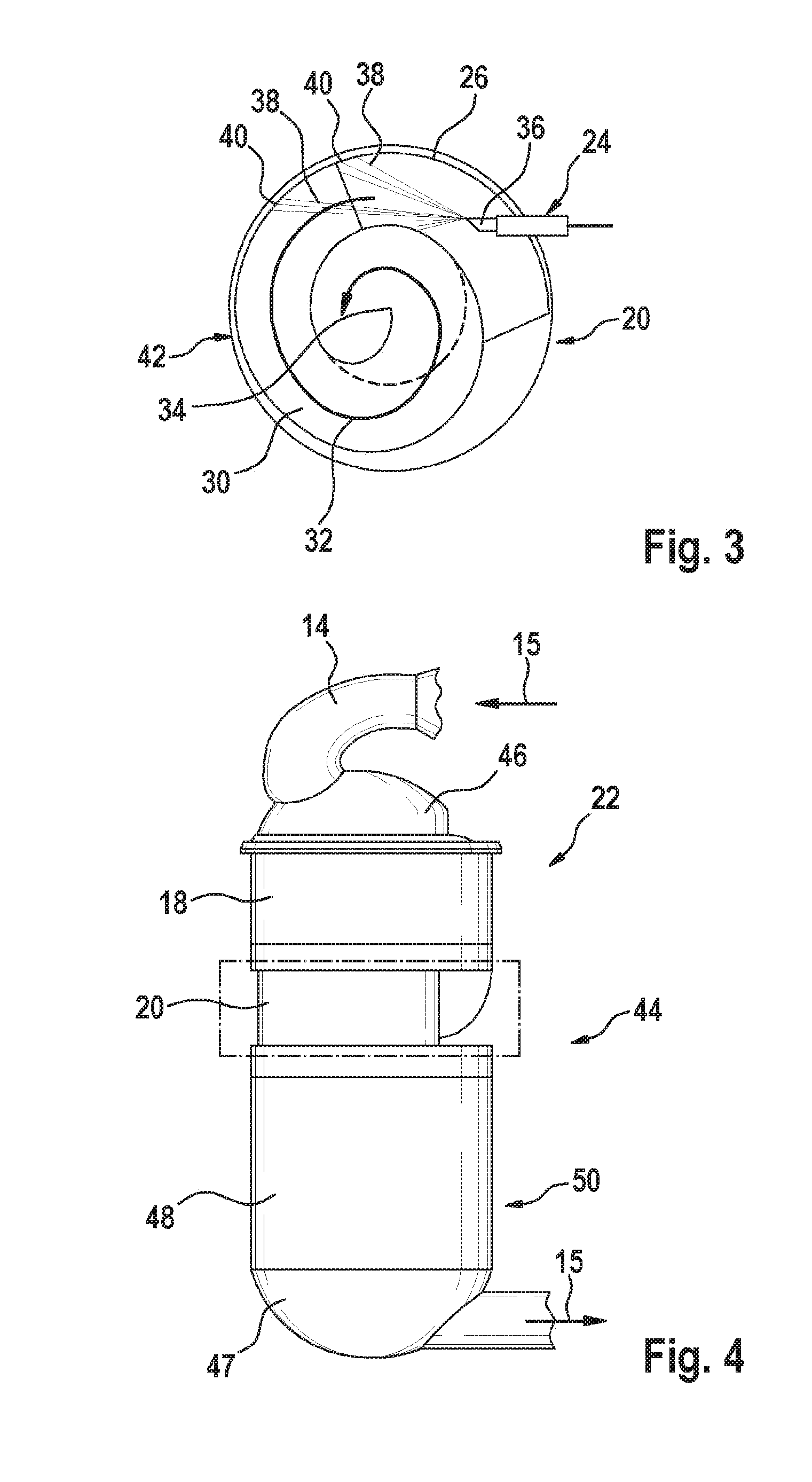 Exhaust gas post treatment device