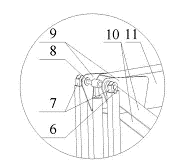 High -altitude operation activity arm frame support structure