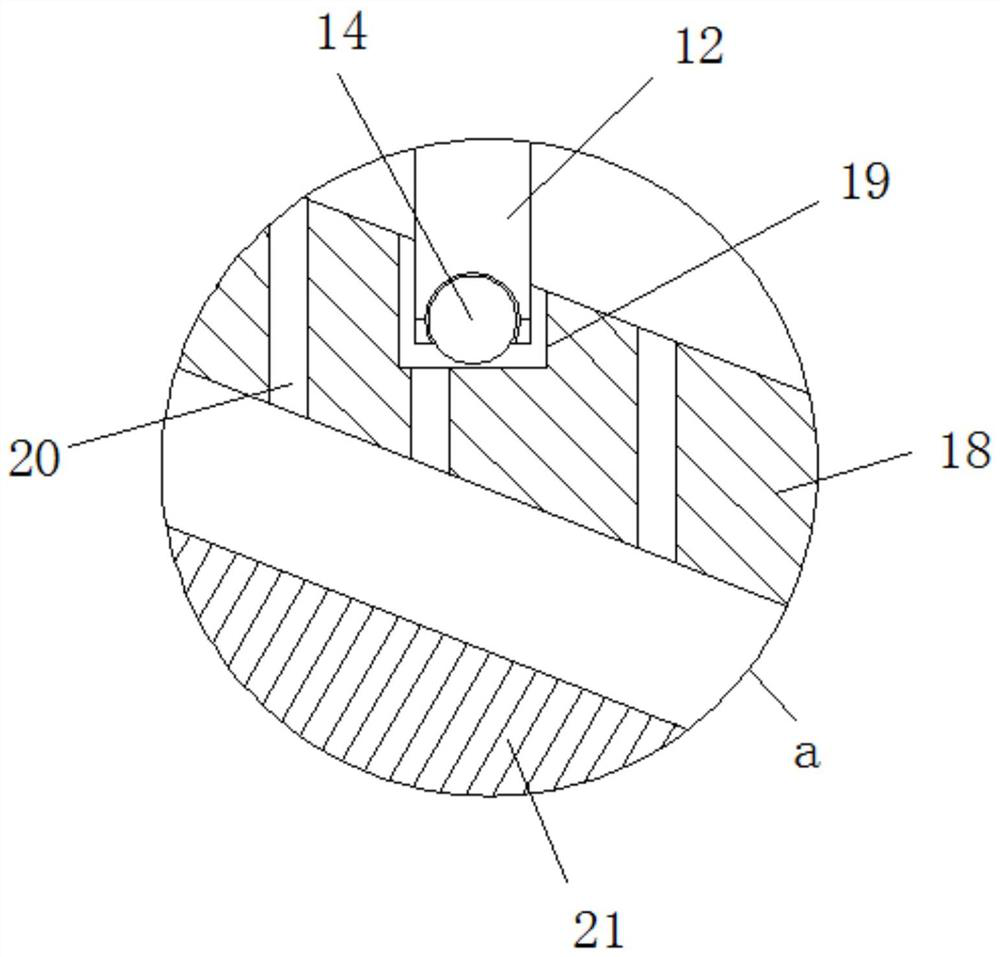 A coal washing device for improving the cleaning efficiency of raw coal and facilitating the feeding and discharging of raw coal