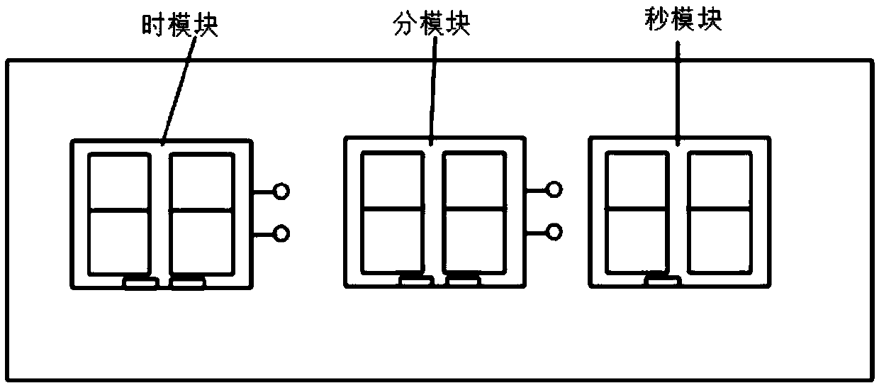 Clock device based on LED lamp bead display