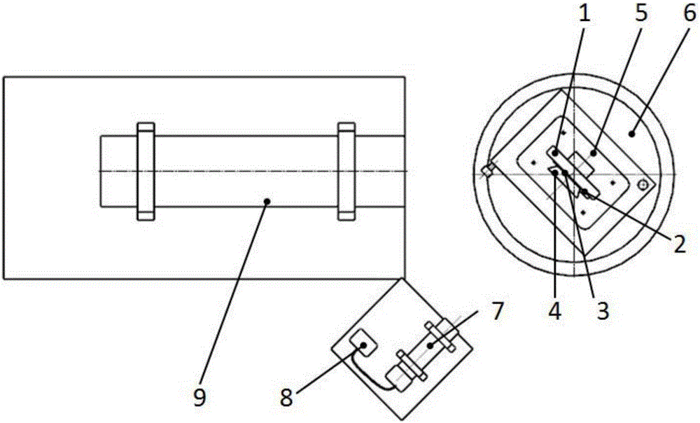 Rapid positioning device and positioning method for optical system test