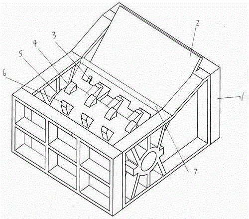 A ferrosilicon block crushing device