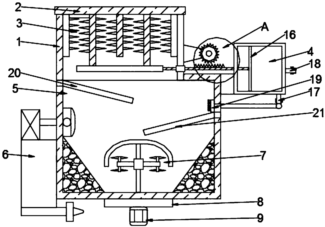 Agricultural soil repair device with exhaust gas treatment function