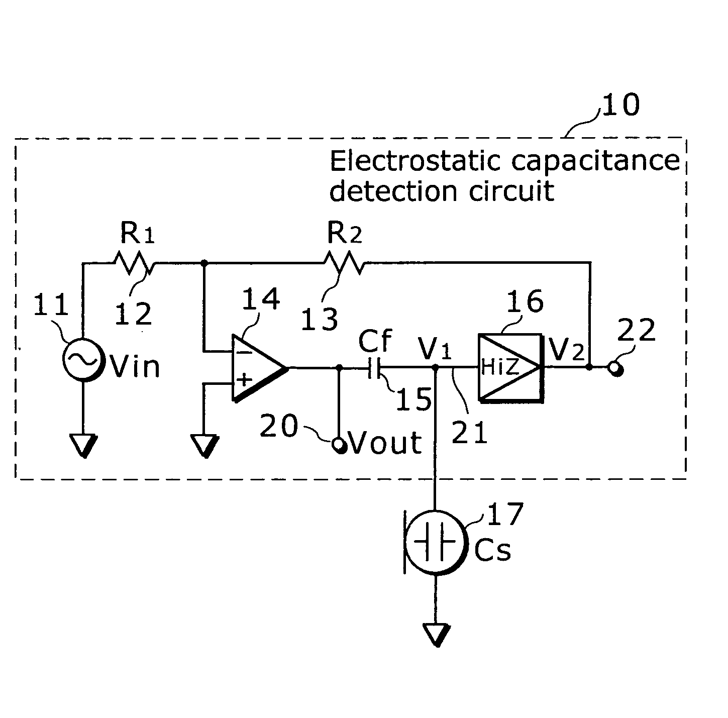 Impedance measuring circuit and capacitance measuring circuit