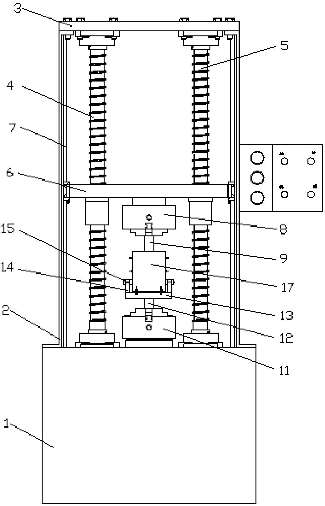 Test device and test method for determining the ratchet effect of straight pipelines under high temperature and high pressure