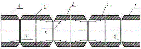 Surfacing welding method for enclosed connection of long-distance pipeline without mending