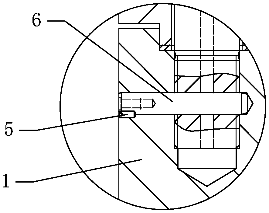 Mechanical press crankshaft connection rod fastening device