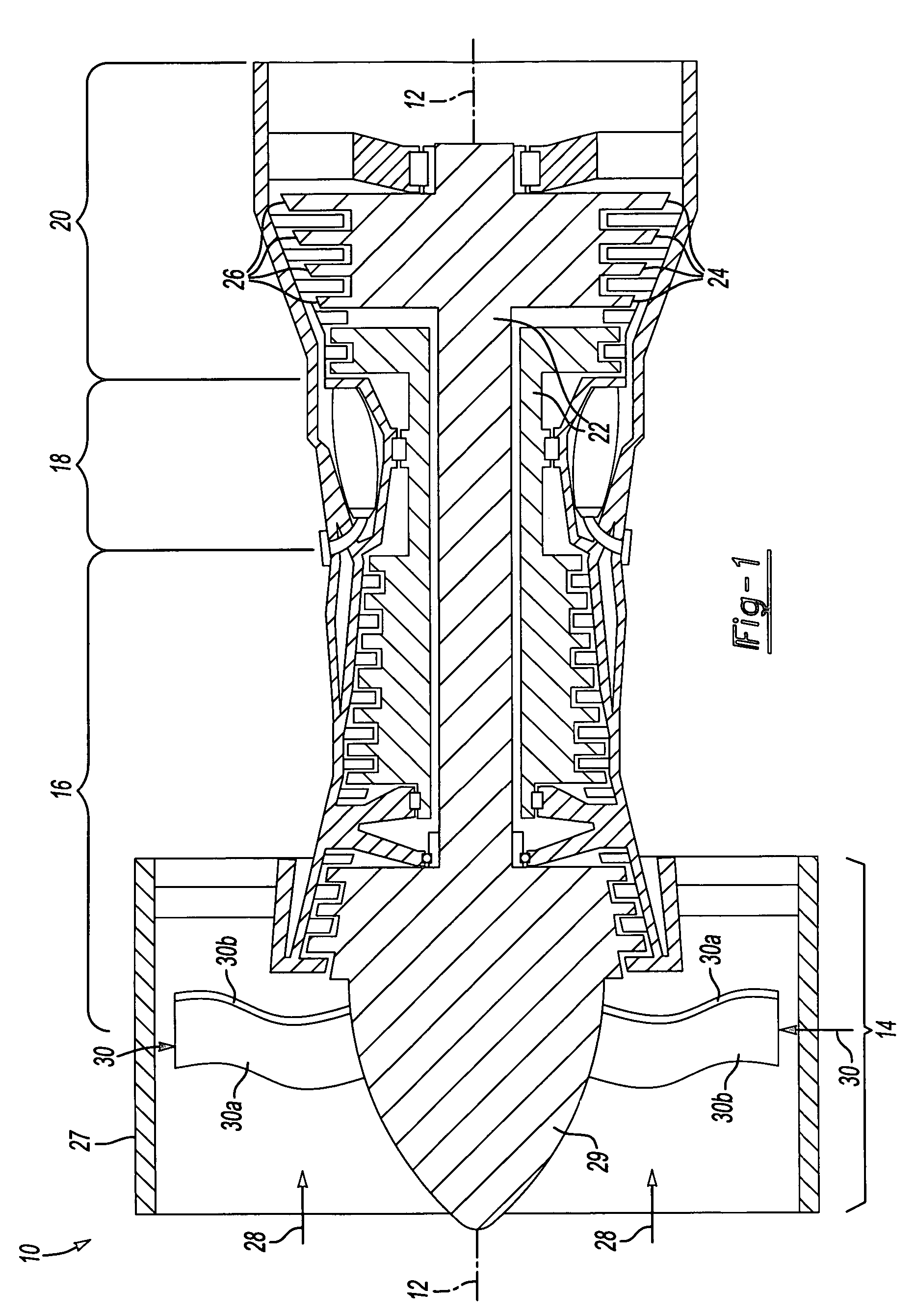 Hollow fan blade for gas turbine engine