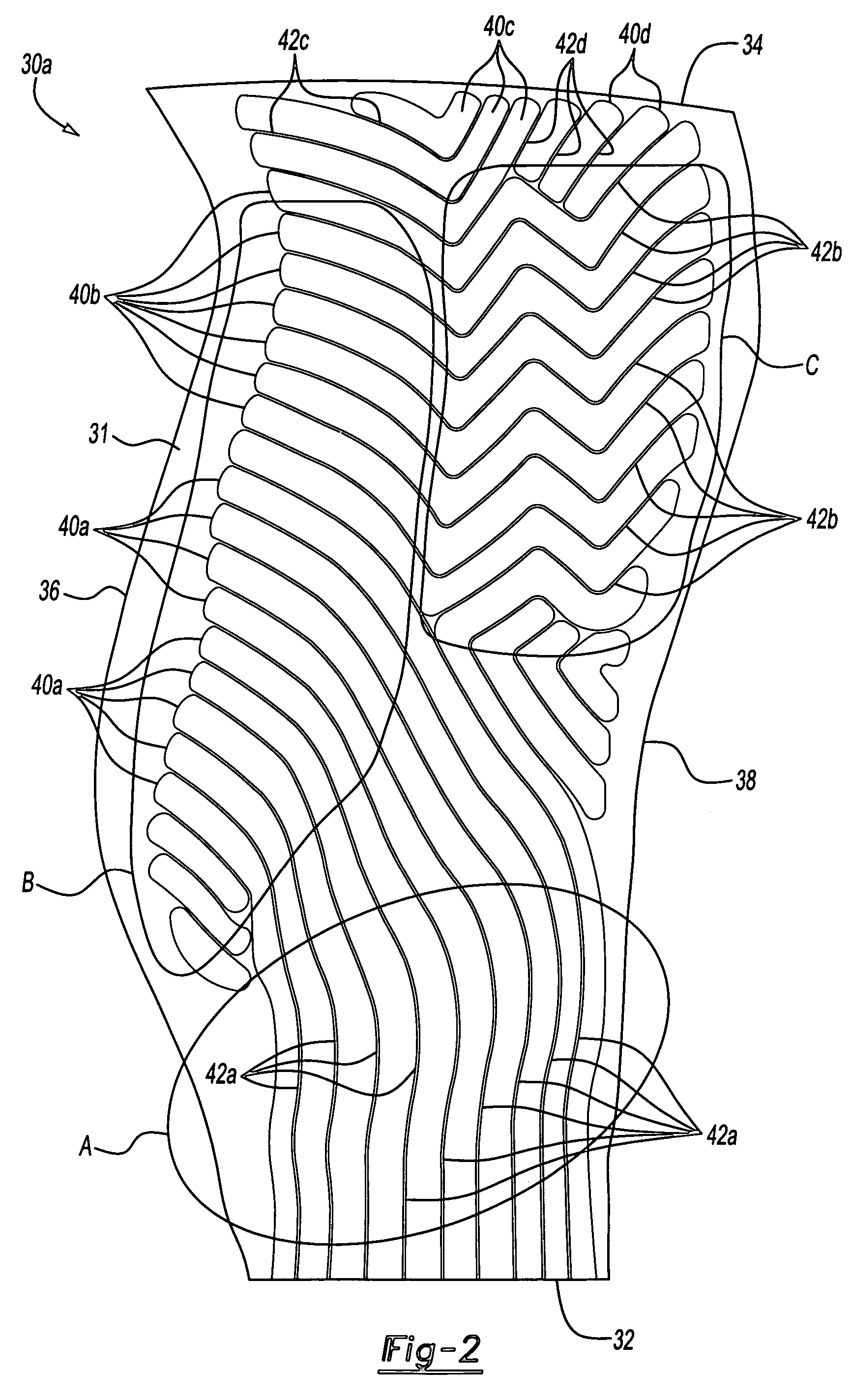 Hollow fan blade for gas turbine engine