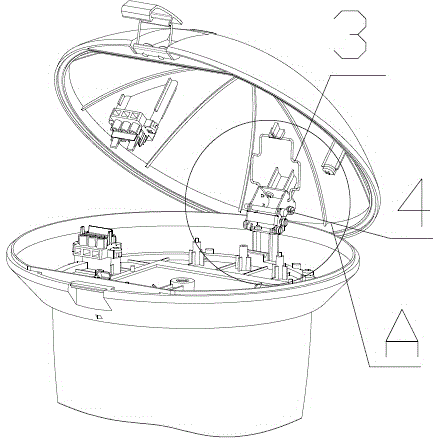 LED lamp opening and closing structure with support effect