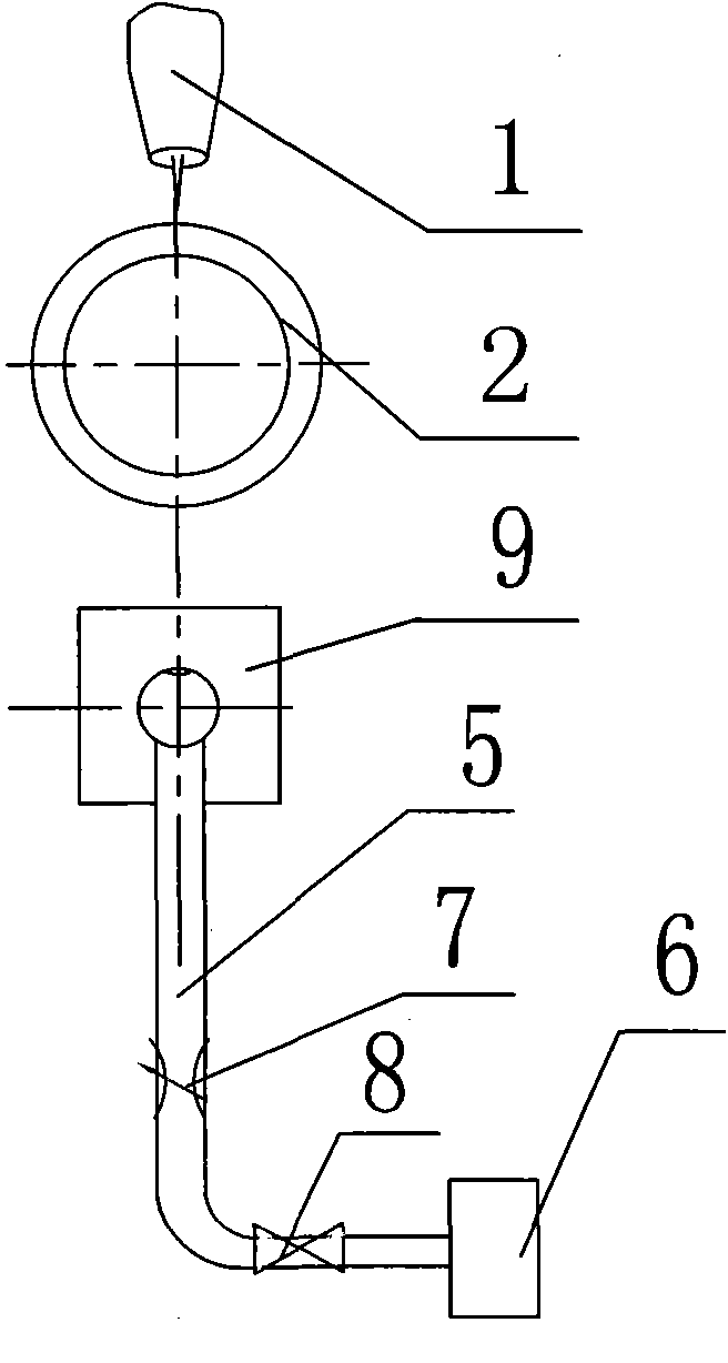 Device and method for water-cooling hot wire argon tungsten-arc welding of austenitic stainless steel tube