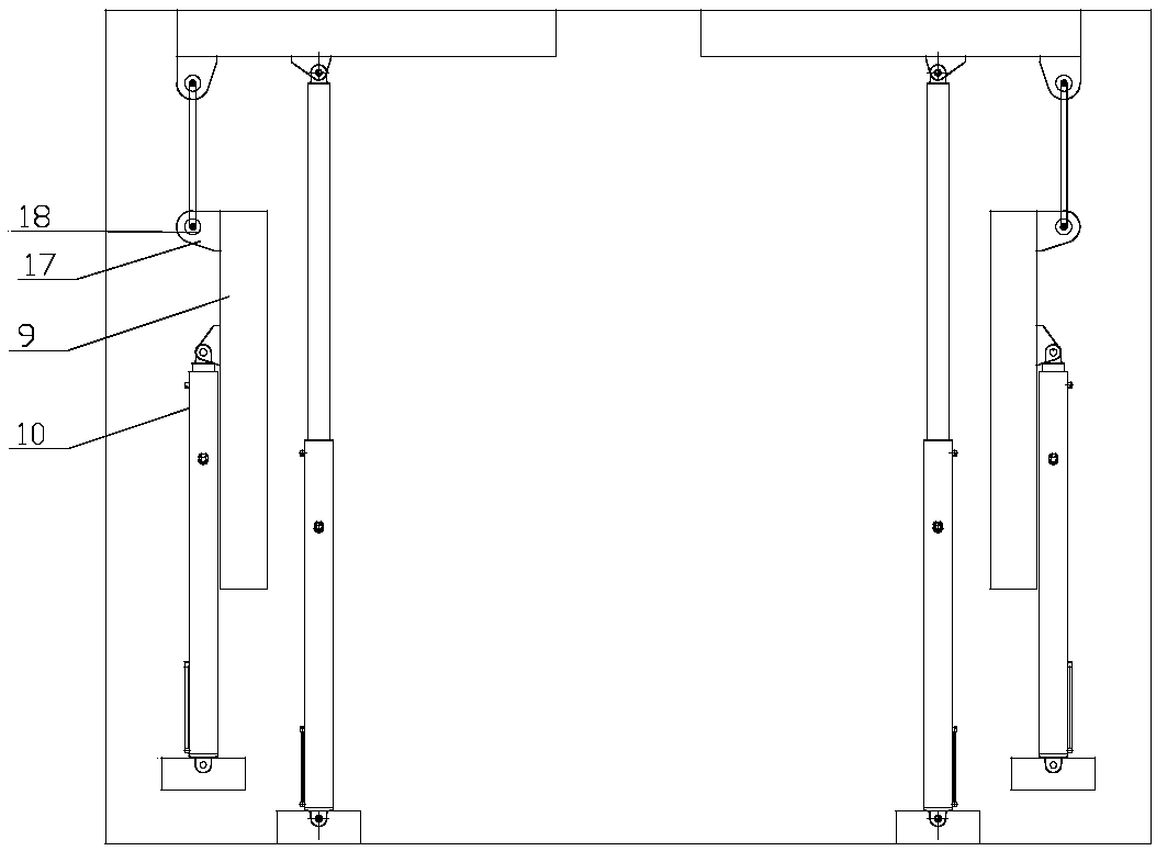 Circular self-movement type tunnel advance support hydraulic holder