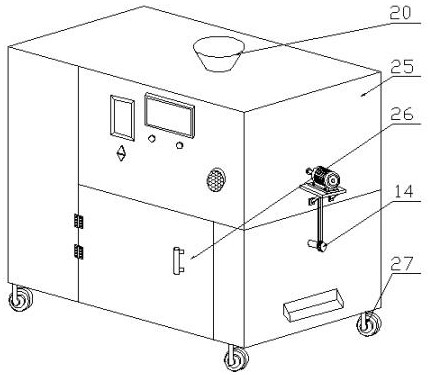 Feed crushing and mixing device for animal husbandry