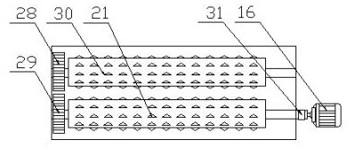 Feed crushing and mixing device for animal husbandry