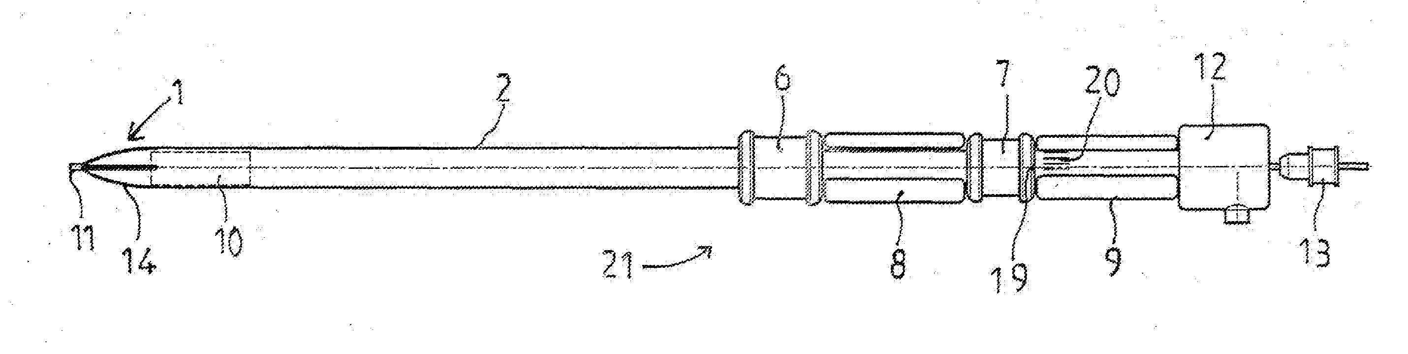 Device for placing a vascular implant