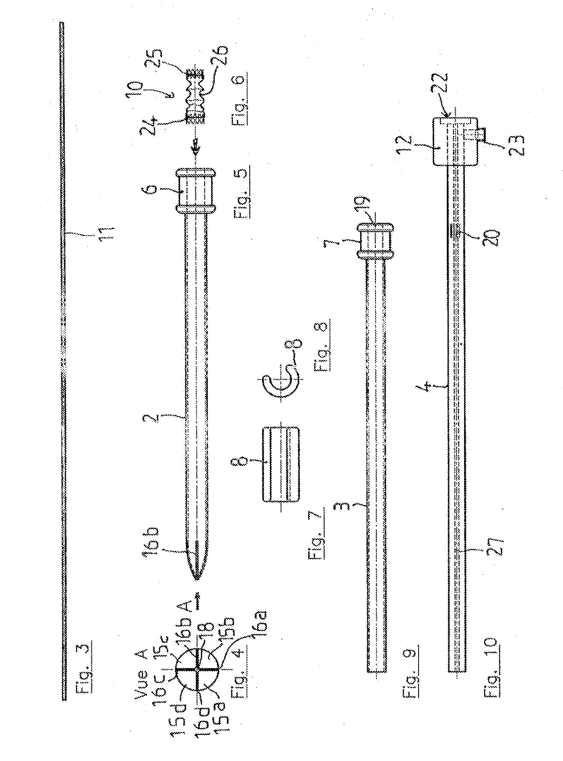 Device for placing a vascular implant