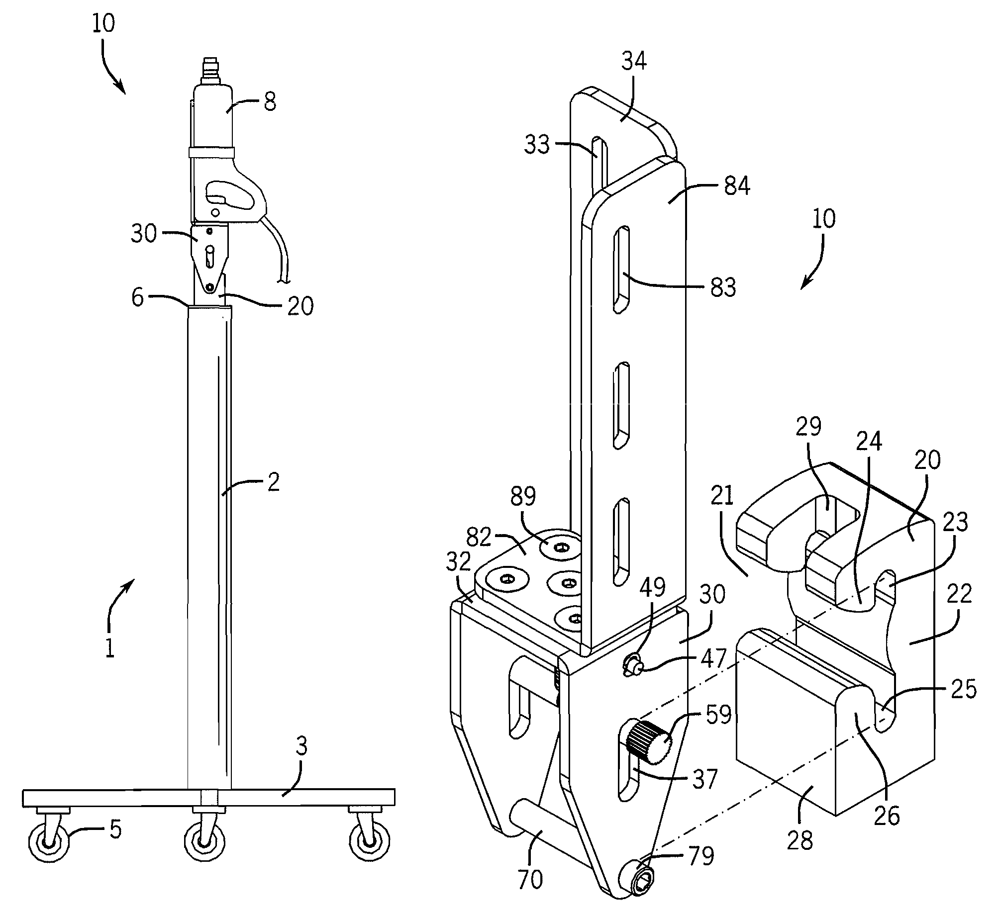 Saddle coupling and saddle base assembly for use with power hand tools