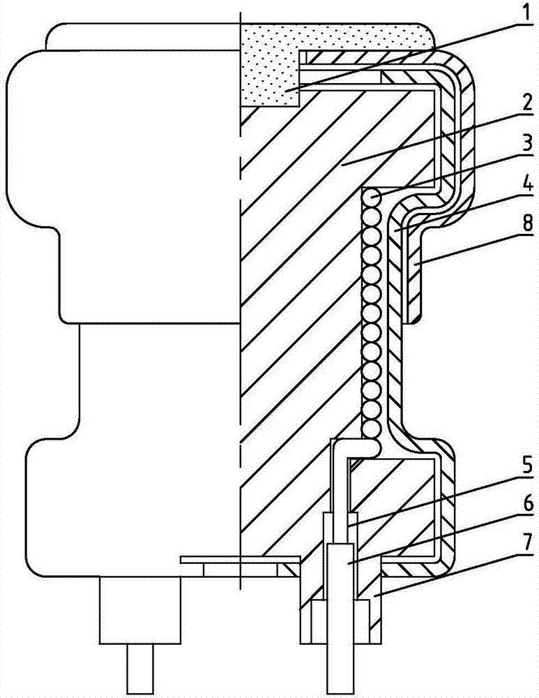 Inductance element with heat-shrinkable tubing and preparing method thereof