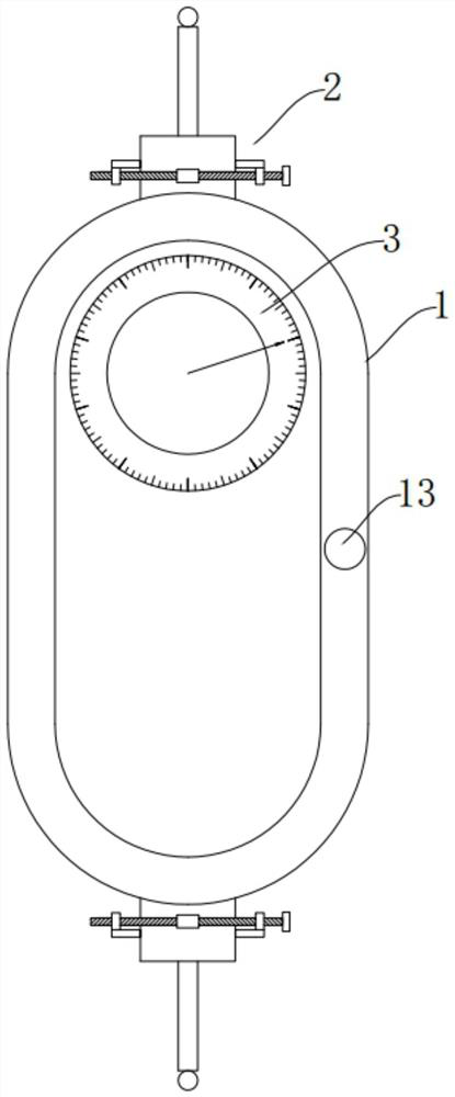 Inner gear ring rod spacing detection tool and use method thereof