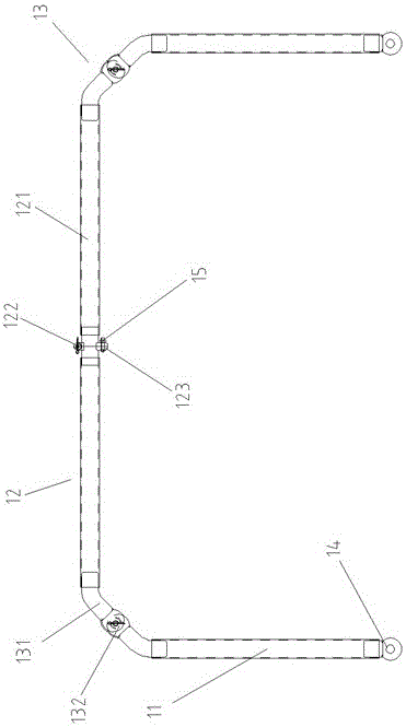 Vehicle folding tarpaulin device