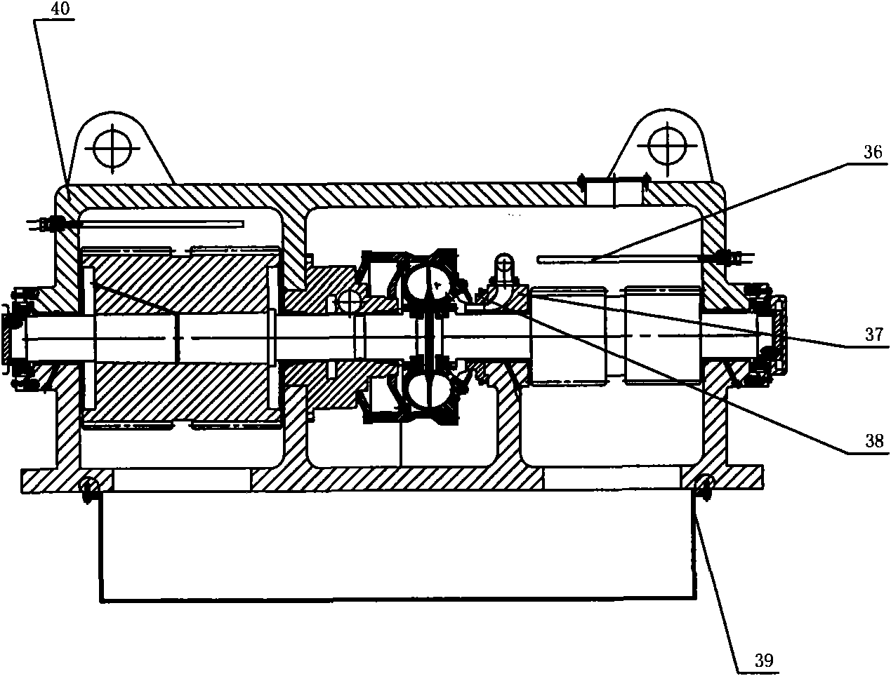 Speed-regulating hydraulic coupler transmission device of large-power composite gear capable of speeding up front and rear