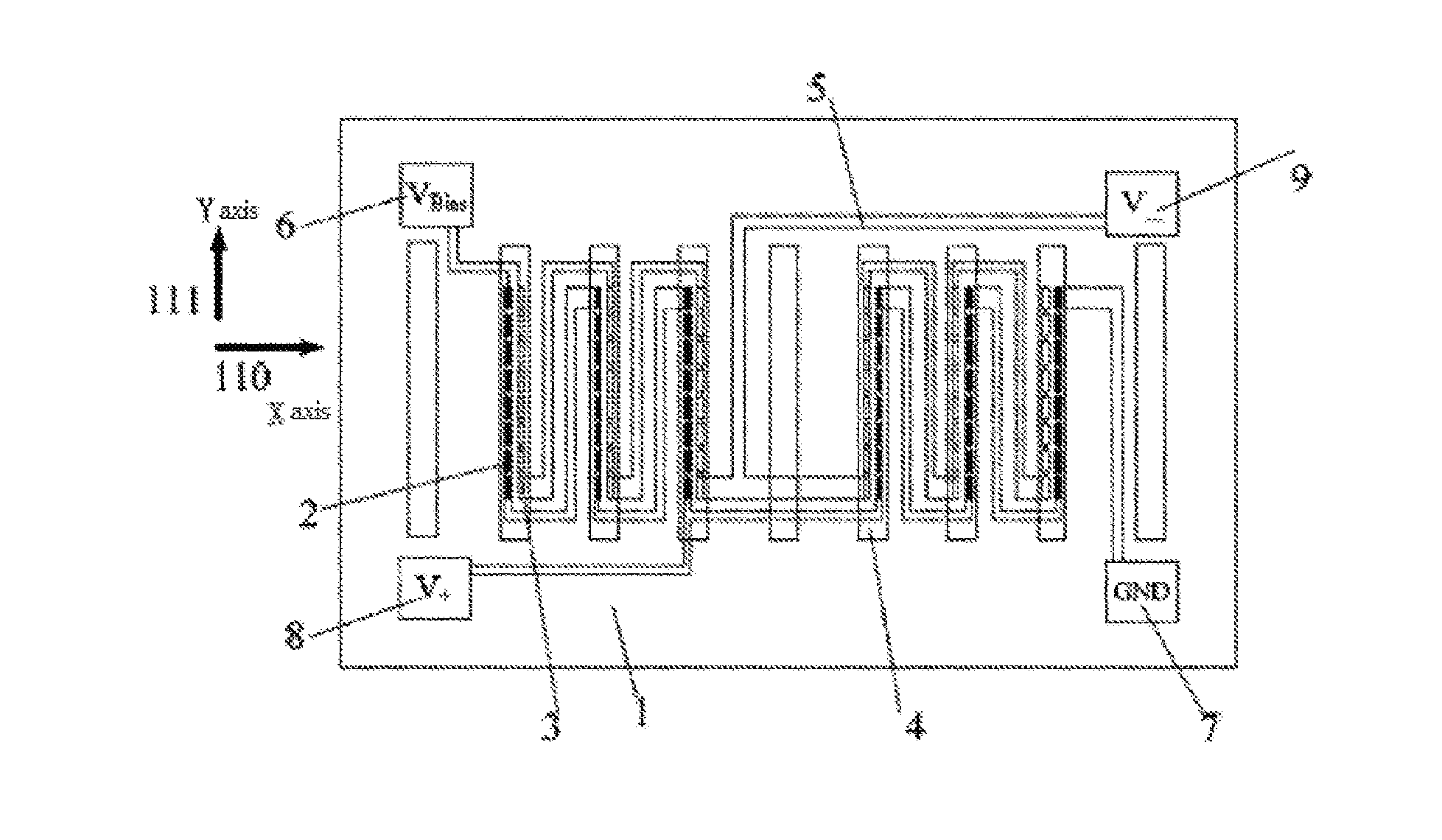 Single-chip z-axis linear magnetic resistance sensor