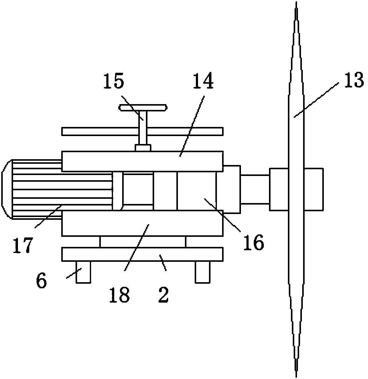 Wall saw cutting machine and gearbox thereof